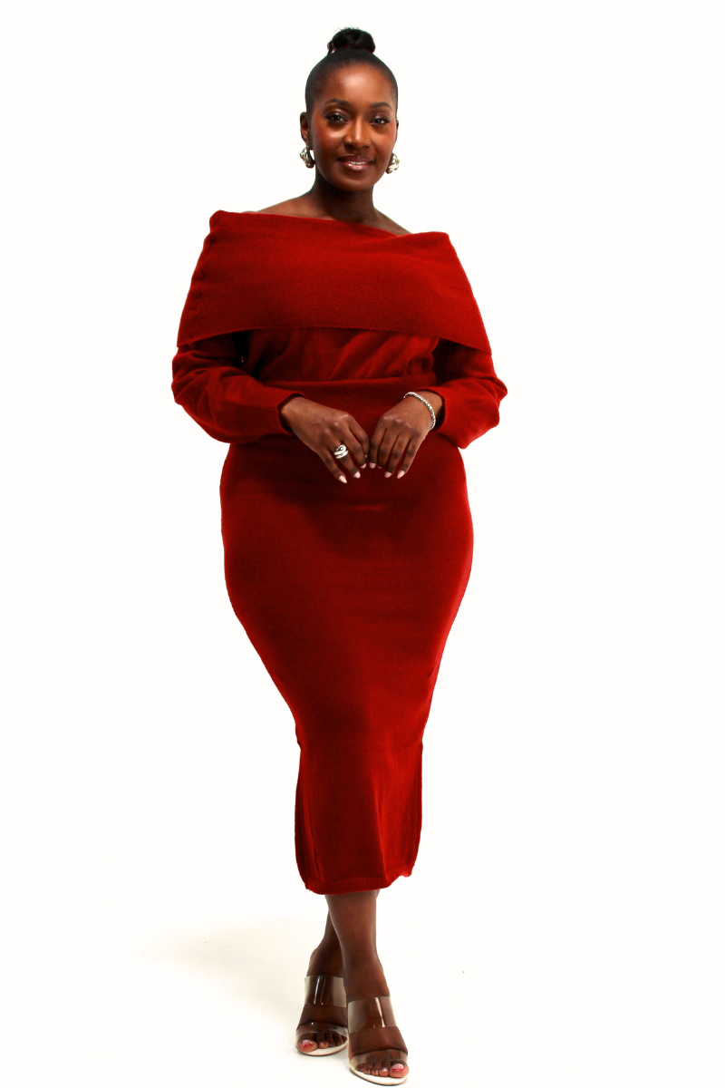 Scarlet Allure Bodycon Midi Dress