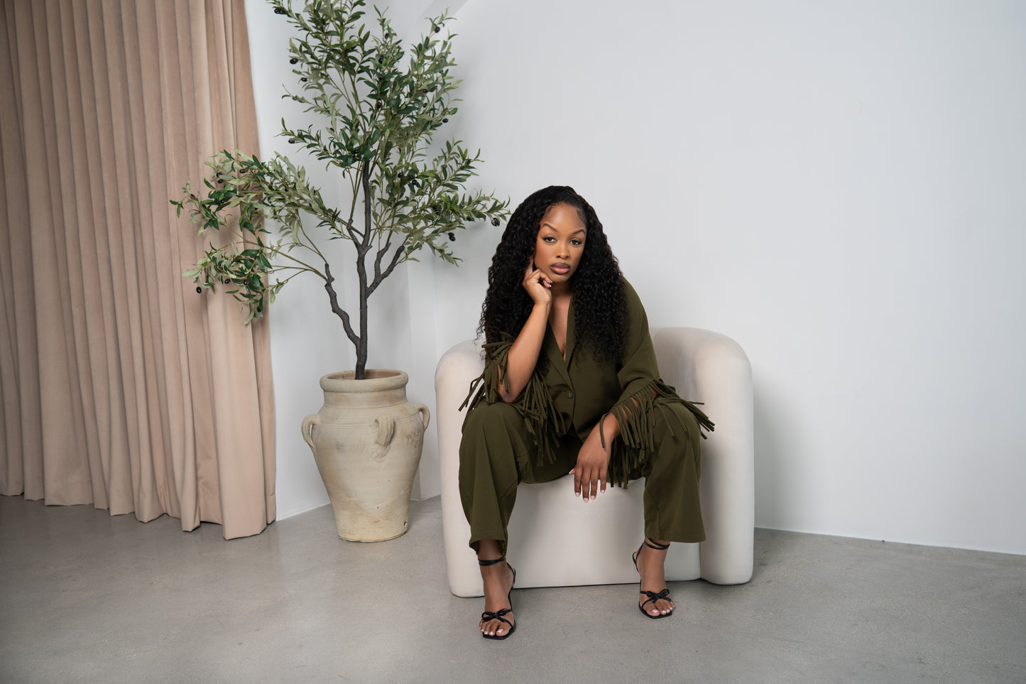 Olive Fringe Power Set