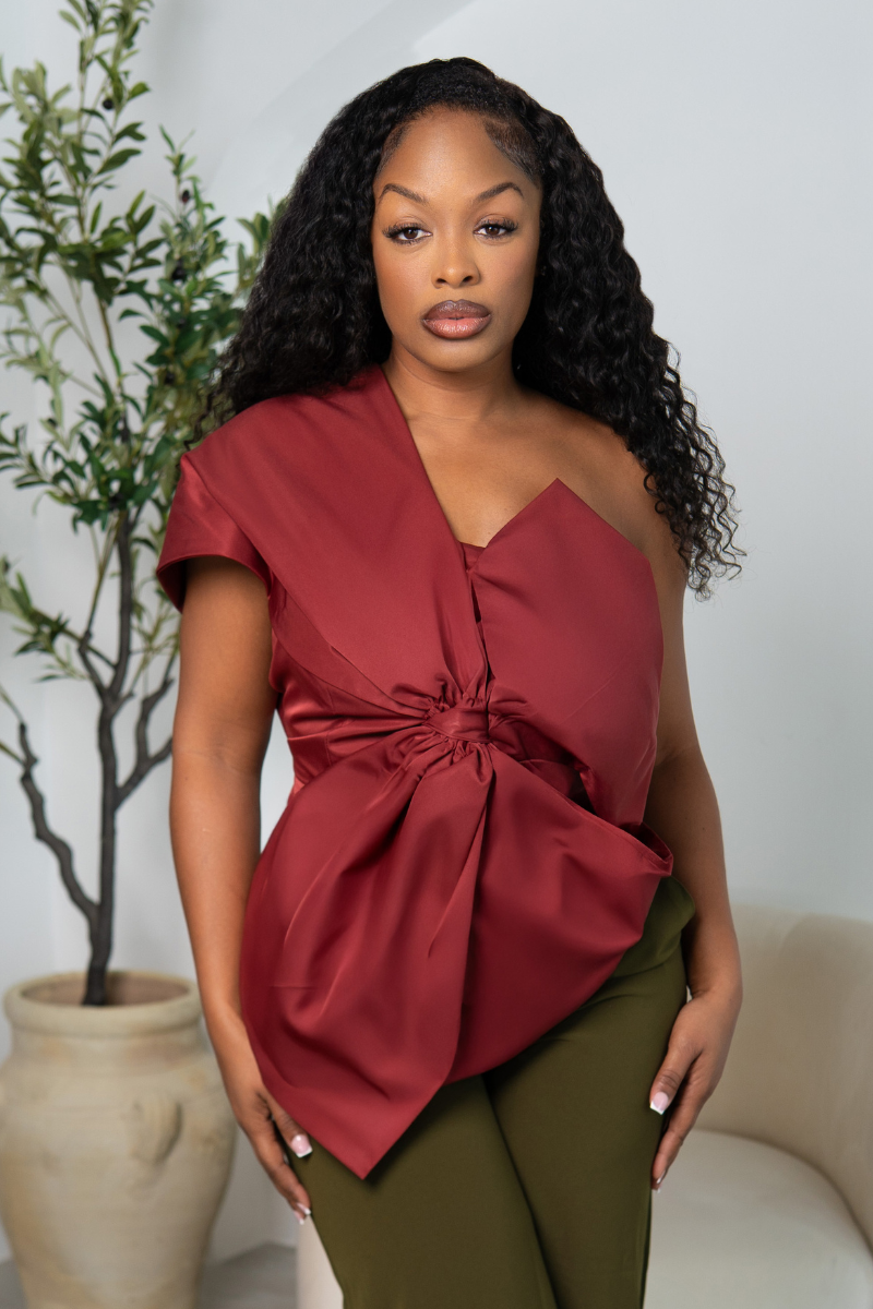 Satin Sculpture Top