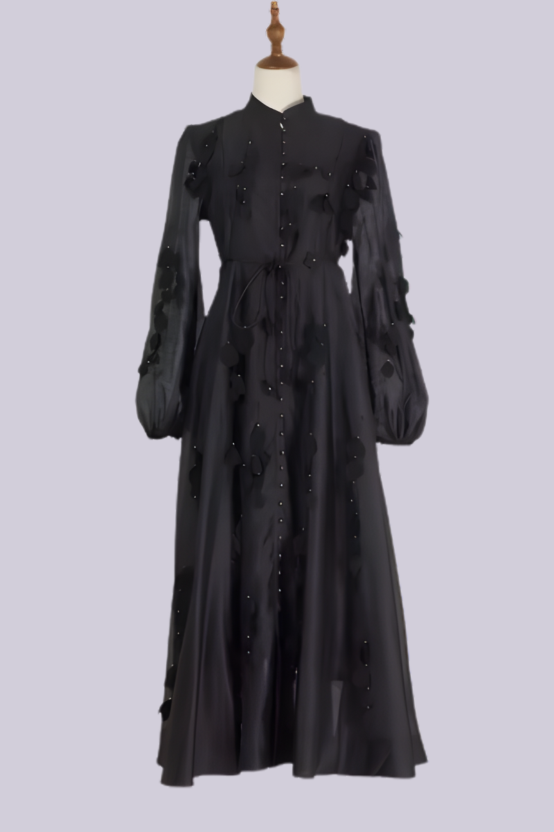 Petal Button Maxi Dress