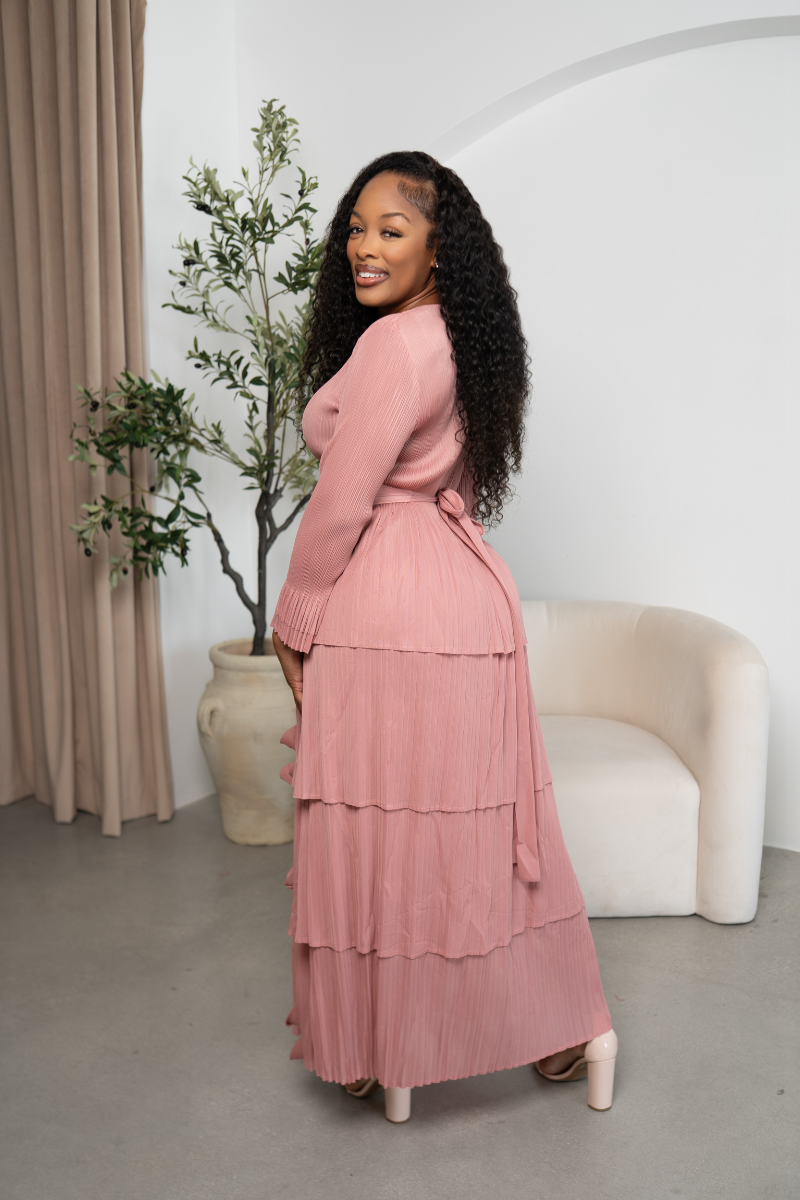 Blush Petal-Tier Dress