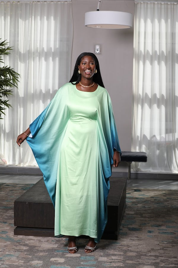 Safiyaa Mint Ombre Maxi Dress