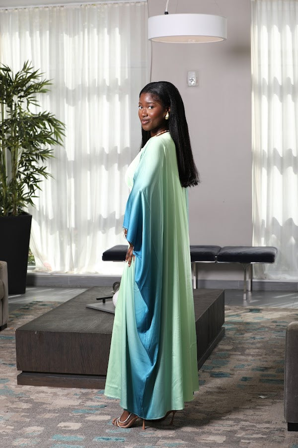 Safiyaa Mint Ombre Maxi Dress