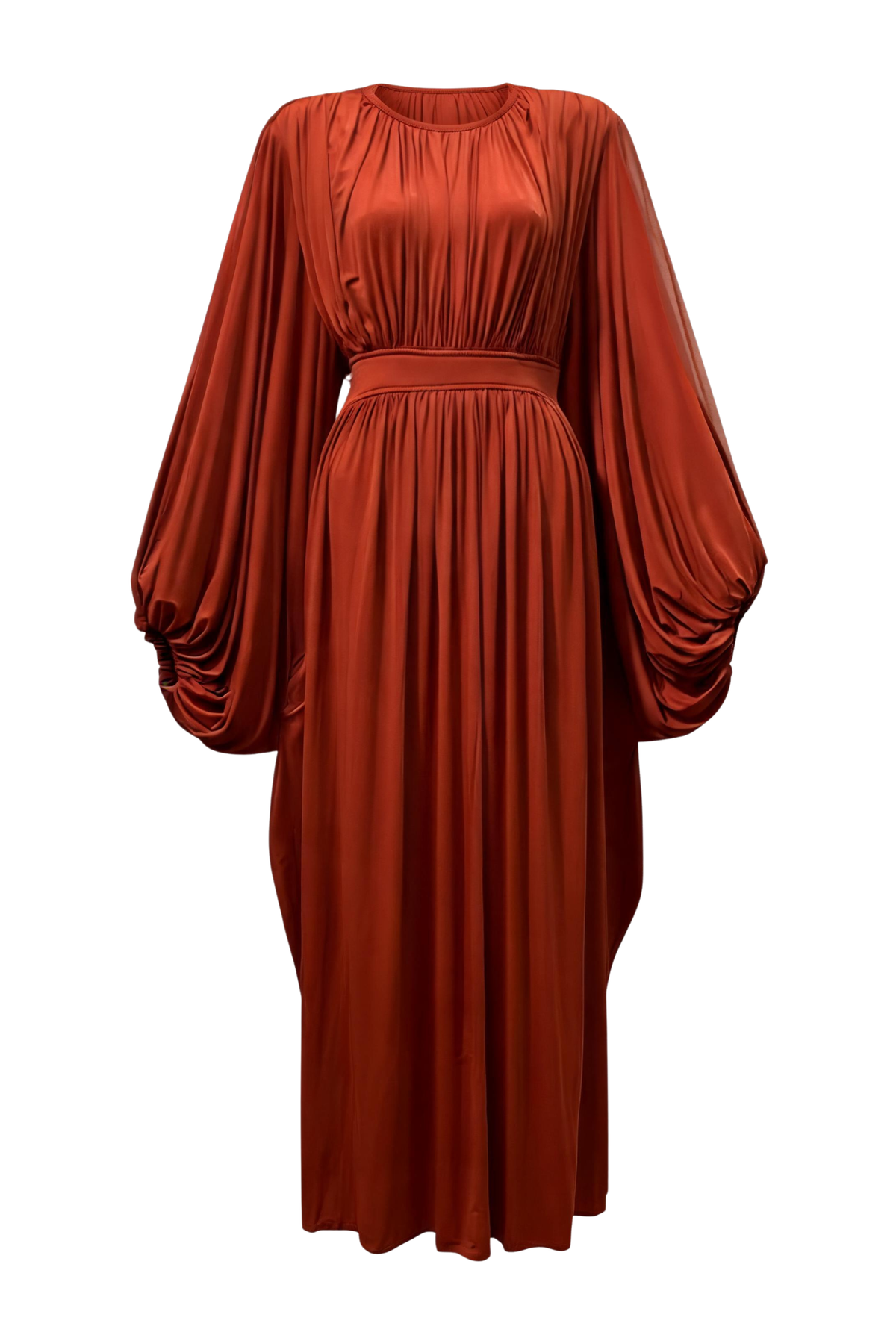 Draped Sleeve Maxi Dress