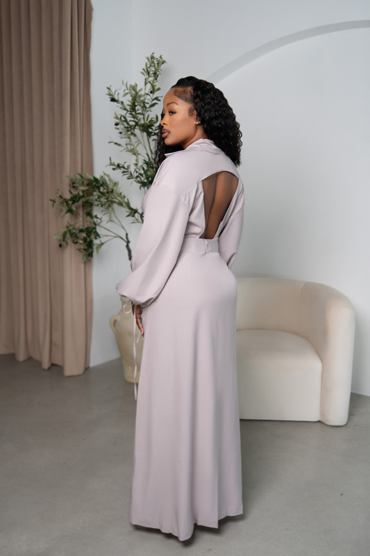 Elegant Mauve Slit Maxi Dress